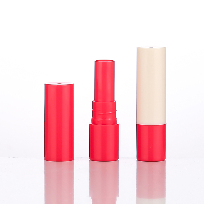 PP plastic solid color lip balm tube customizable 